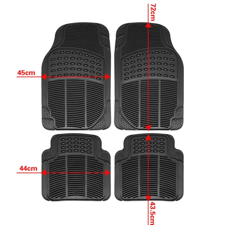 TIROL T13115 4 Set General Car Waterproof Rubber Floor Mats