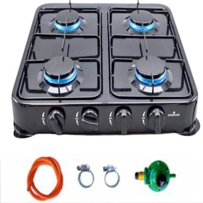 Portable 4 Plate Gas Stove with Accessories