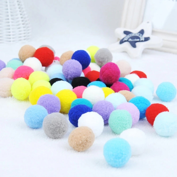 100pcs Colorful Plush Ball Pet Chew Ball Cat Interactive Toy