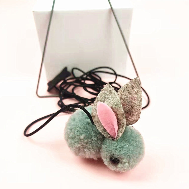 Hanging Door Retractable Cat Teaser Stick Pet Toy Grass Green Rabbit