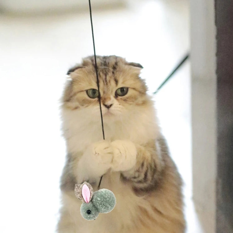 Hanging Door Retractable Cat Teaser Stick Pet Toy Mouse