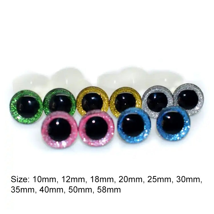 100pcs Resin Three dimensional Animal Artificial Eye Plastic Plush Toy Accessories Size 10mm Colors Shipped Randomly