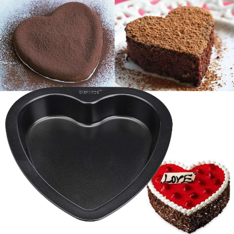 Cake Mould Pans Set of 2 Heart Shape Carbon Steel Cake Mould Pan