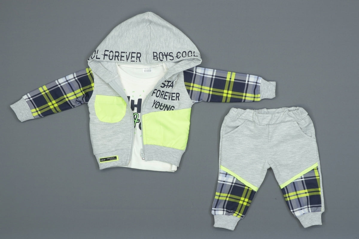 Plaid Baby Cloth Set