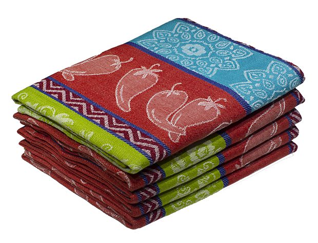 Bunty s Kitchen Towel Design 2128 048x073cms 05 Pc Pack Chilli Pepper