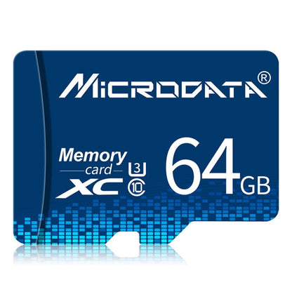 MICRODATA 64GB U3 Blue TF Micro SD Memory Card