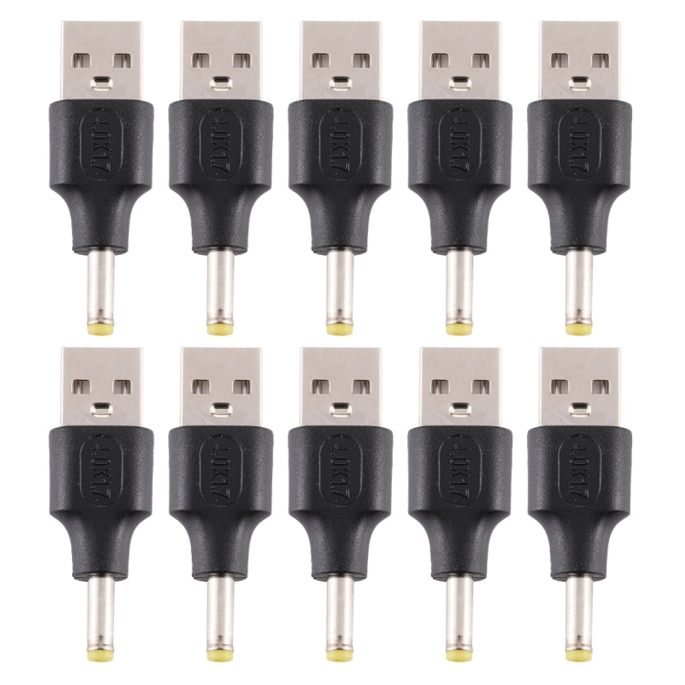 10 PCS 4 0 x 1 7mm Male to USB 2 0 Male DC Power Plug Connector