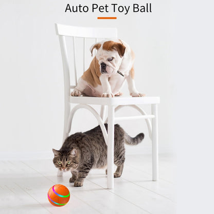 O1 Intelligent Auto Pet Toy Dog Training Luminous Ball Orange