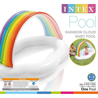 Rainbow cloud inflatable baby pool