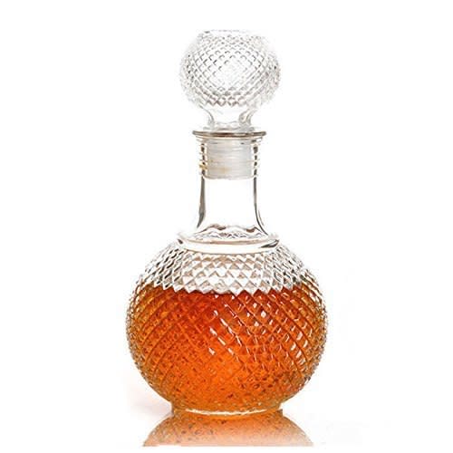 Whiskey Decanter Round 500ml Drinks Decanter Suitable for Alcoholic and Non Alcoholic Drinks