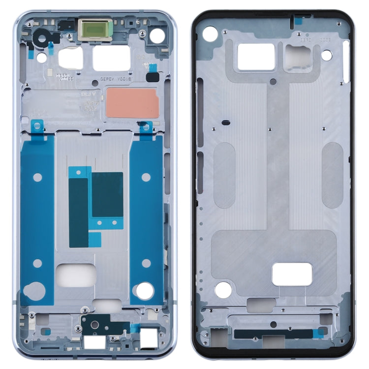 Front Housing LCD Frame Bezel Plate for LG Q70 Baby Blue