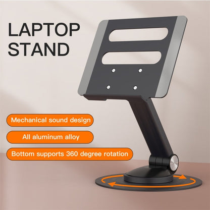 P4 360 Degrees Rotating Aluminum Metal Riser Tablet Laptop PC Stand Holder