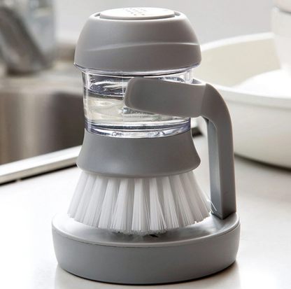 Soap Dispensing Cleaning Pot Brush With Holder