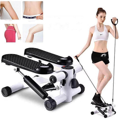 Stepper Exercise Machine with Resistance Bands and LCD Monitor