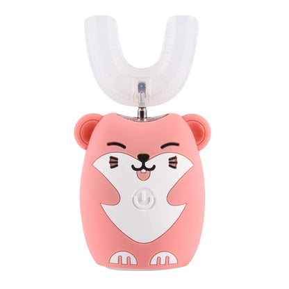 JY968 Children Automatic Intelligent Ultrasonic Voice Broadcast Mouth U Shaped Electric Toothbrush Product specifications Mouse 2 6 years old Pink