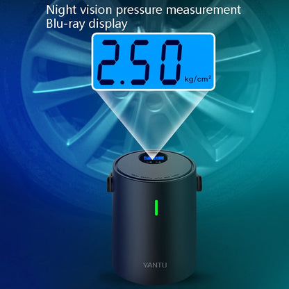 YANTU A05 Car Electric Mini Portable Tire Air Pump Style Wireless Digital Display White