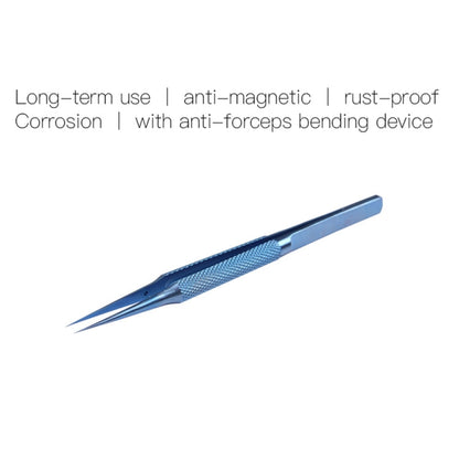 Kaisi Titanium Alloy Tweezers Repair Fingerprint Fly Line Phone Motherboard Precise Antimagnetic Electronics Tweezers Straight BT 11