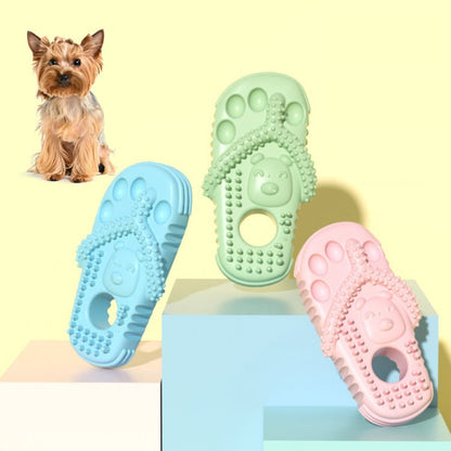 Pet Toys TPR Slippers Teeth Cleaning Dog Toys Peacock Blue