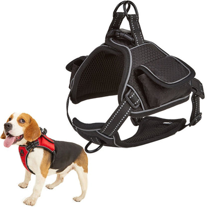 Distributed Load Soft Reflective Pet Chest Strap Size XL Black