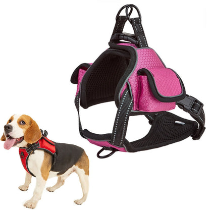 Distributed Load Soft Reflective Pet Chest Strap Size XL Rose Red