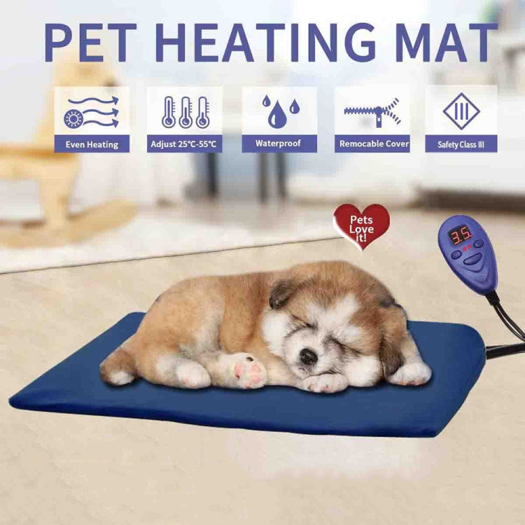 40x30cm Green 12V Low Voltage Multifunctional Warm Pet Heating Pad Pet Electric Blanket EU Plug