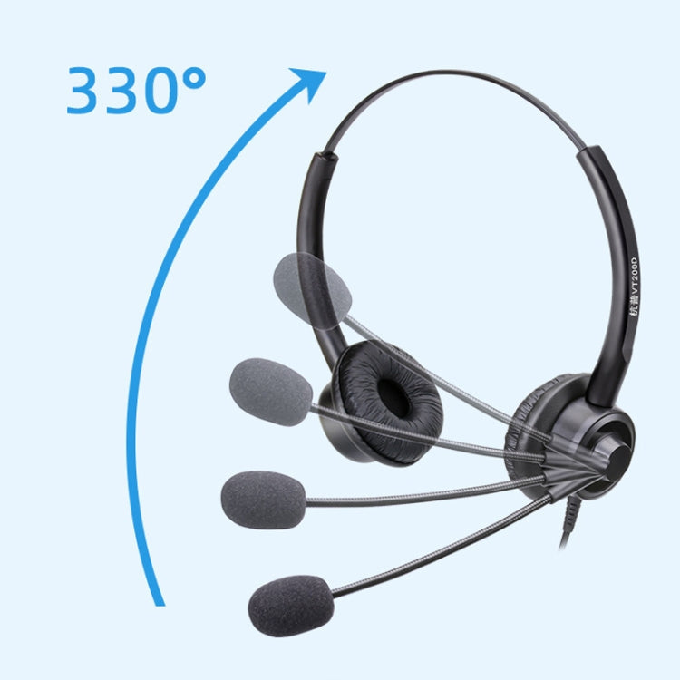 VT200D Double Ears Telephone Headset Operator Headset With Mic Spec USB Head with Tuning