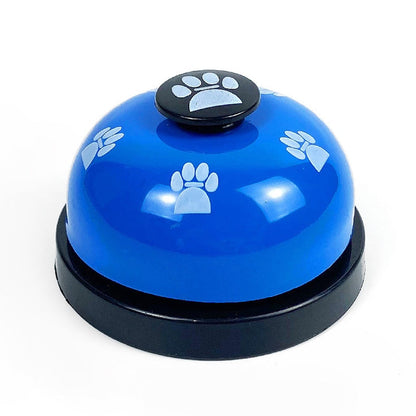 Pet Toy Training Called Dinner Small Bell Footprint Ring Dog Toys Royal Blue