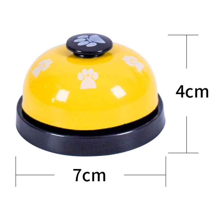 Pet Toy Training Called Dinner Small Bell Footprint Ring Dog Toys Yellow