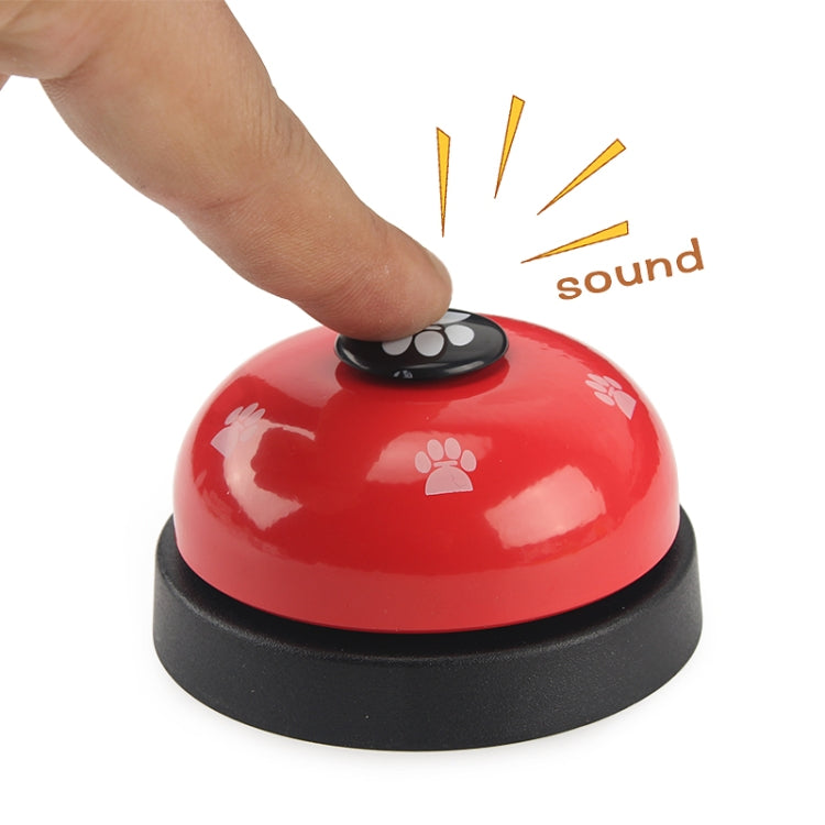 Pet Toy Training Called Dinner Small Bell Footprint Ring Dog Toys Red