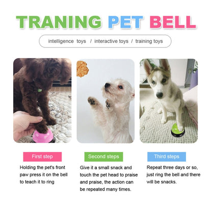 Pet Toy Training Called Dinner Small Bell Footprint Ring Dog Toys Royal Blue