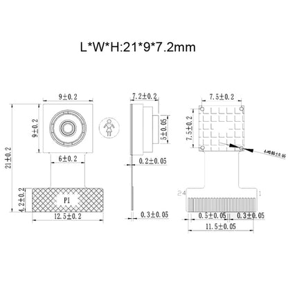 HDF3M 811 OV2640 DVP 24Pin Phone Built in Compression Camera Module