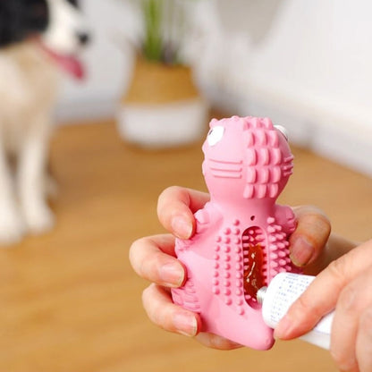 Crocodile Pet Toys Leak Food Grinding Teeth Bite Resistant Multifunctional Dog Toys Red