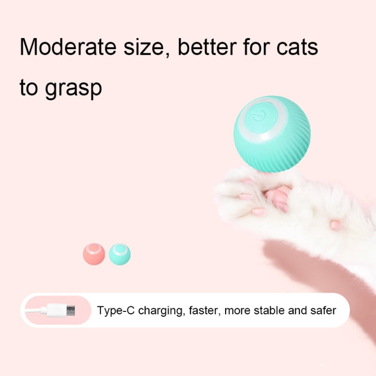 0001 Smart Gravity Teaser Cat Rolling Ball Teeth Resistant Cat Toys Pink