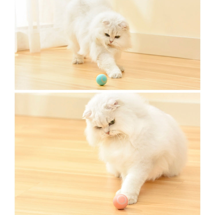 0001 Smart Gravity Teaser Cat Rolling Ball Teeth Resistant Cat Toys Pink