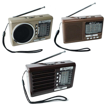 BAIJIALI PX 52U Brown Multi band Retro Pointer Radio USB Plug In Card Radios