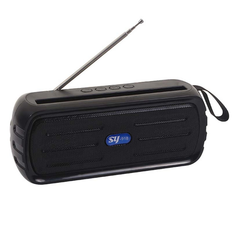 BAIJIALI SY 918 Solar Emergency Radio Read U Disk Large Volume Speaker LED Light Portable Player Black