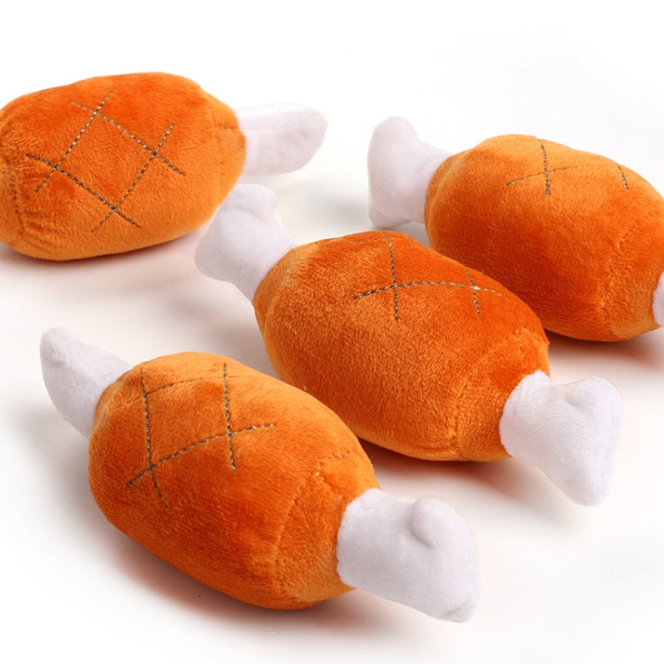 2pcs Bone Chicken Drumstick Plush Toys Sounding Pet Toys 20cm