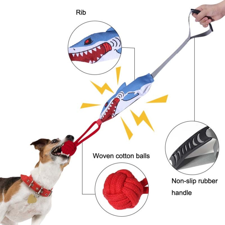 KY 103 Bite and Sound Dog Cotton Rope Toy Ball Interactive Pull Weaving Pet Toy Shark