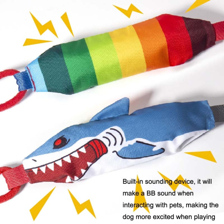 KY 103 Bite and Sound Dog Cotton Rope Toy Ball Interactive Pull Weaving Pet Toy Shark