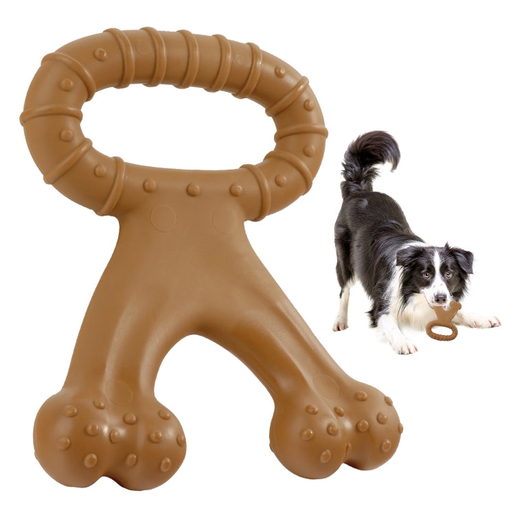 Dog Bite Simulation Nylon Toys Grinding Dog Bone Coffee