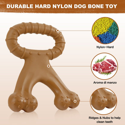 Dog Bite Simulation Nylon Toys Grinding Dog Bone Coffee