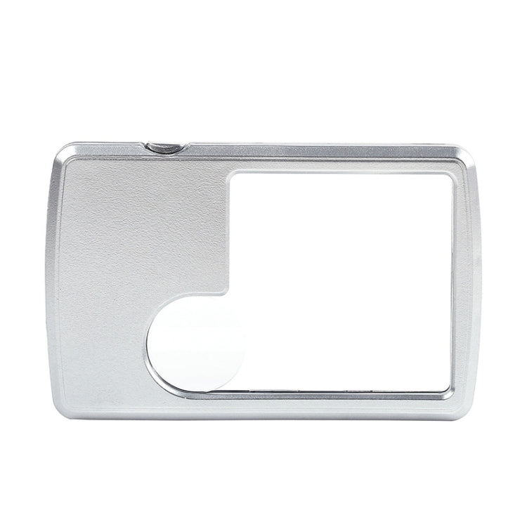 2pcs 3 6 Times Card Type Portable Magnifying Glass Rectangular LED Light