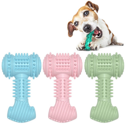 BG5045 TPR Pet Chewing Toys Hammer Shape Dog Teething Stick Green