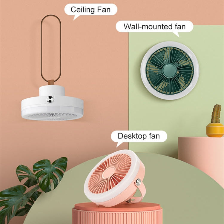 WT N2 USB Chandelier Fan Mini Portable Outdoor Hanging Fill Light Fan Pink