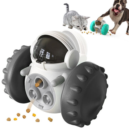 087DT Swing Car Pet Food Leaker Without Electric Tumbler Puzzle Balance Car Dog Toy Color Black White