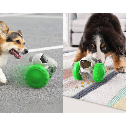 087DT Swing Car Pet Food Leaker Without Electric Tumbler Puzzle Balance Car Dog Toy Color Black White