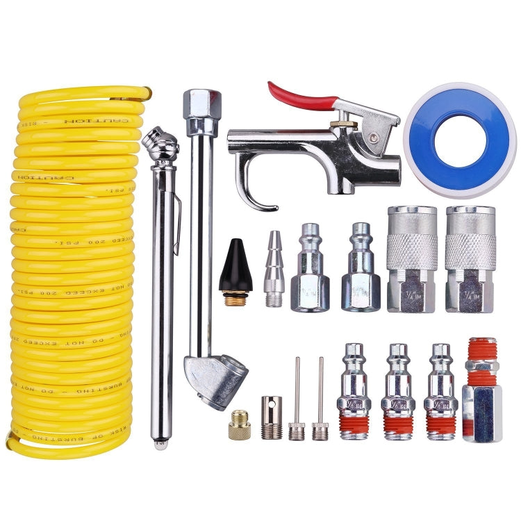 20 In 1 Air Compressor Kit 1 4 Inch NPT Air Tool Kit With 7 5m Coil Nylon Hose