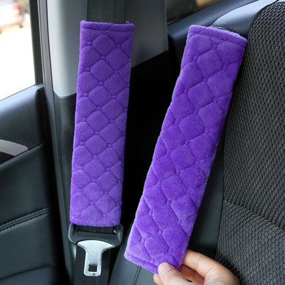 Car Seat Belt Protector Soft Extended Shoulder Pads Color Grey