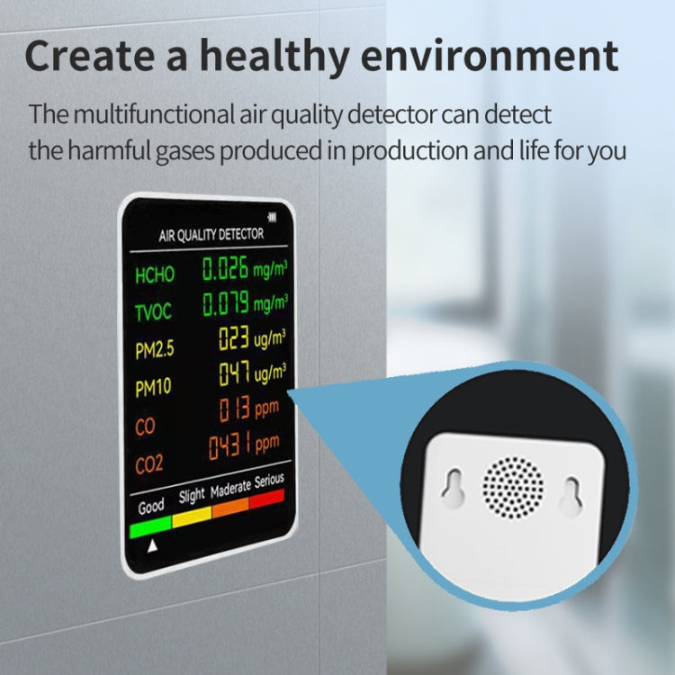 PM2 5 PM10 Air Quality Detector Indoor Air Quality Monitor Black