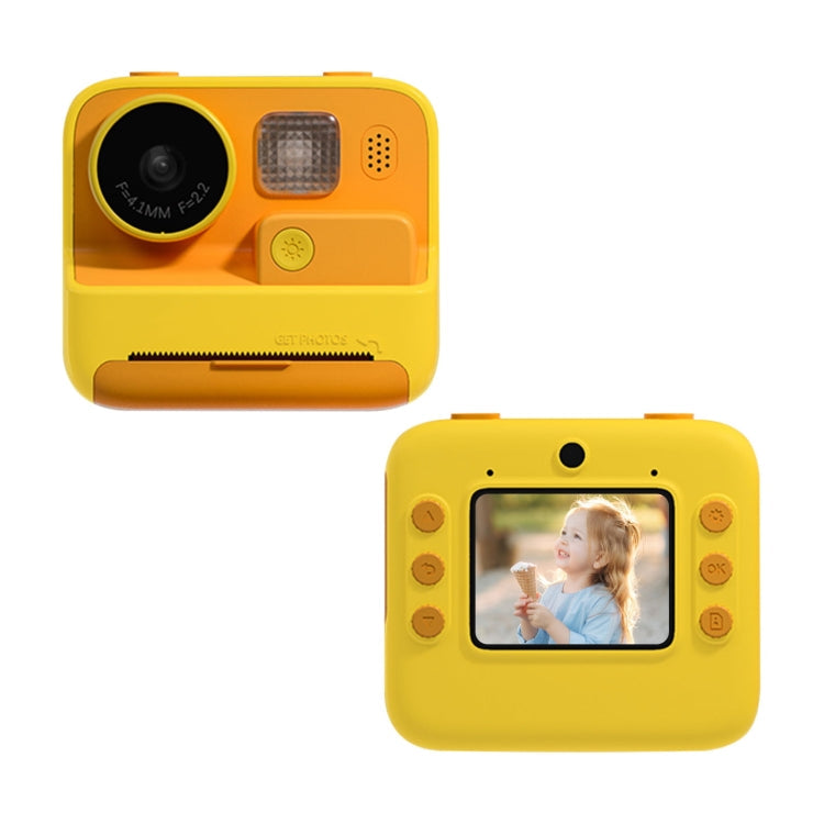 Children Instant Print Camera 4800W Pixel 2 Inch Screen Dual Lens Photography Camera Without Memory Card Yellow